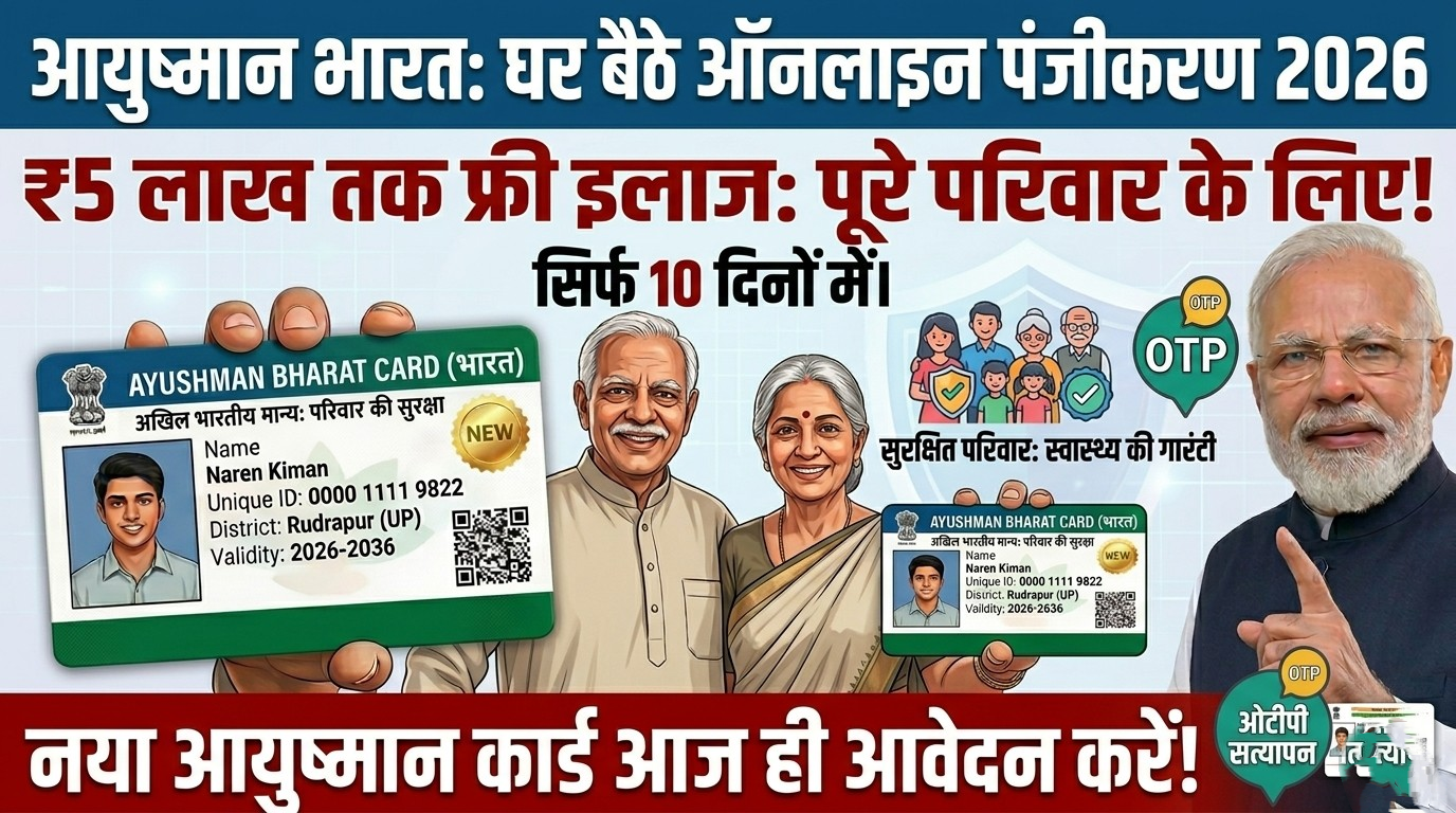 Ayushman Bharat Yojana 2026: ₹5 लाख तक का मुफ्त इलाज, नई लिस्ट में अपना नाम  चेक करें और तुरंत अप्लाई करें। - sarkaricms.com